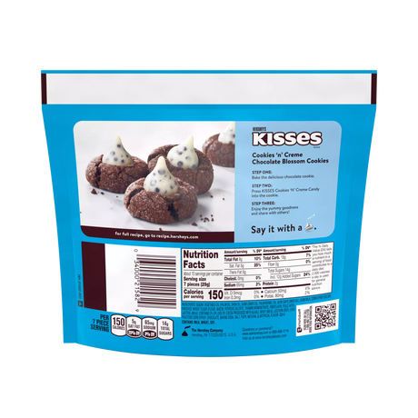 Chocolates Cookies n Creme Kisses Hershey's 283 g