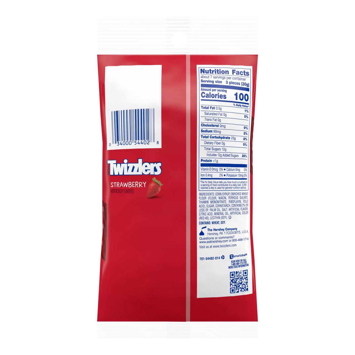 Gomitas Twists Frutilla Twizzlers 198 g