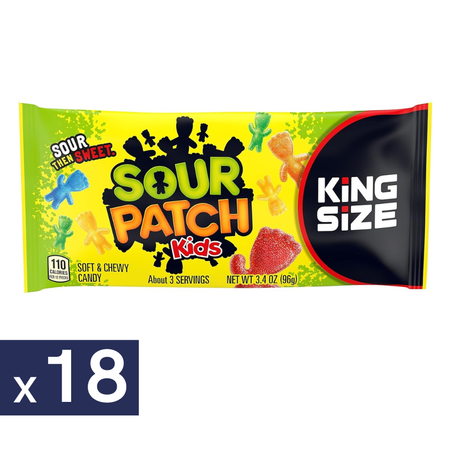 Gomitas King Size Sour Patch Kids 18 un x 96 g