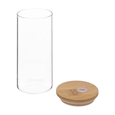 Vaso Agua Vidrio con Bombilla Bamboo 400 ml SG 1 un