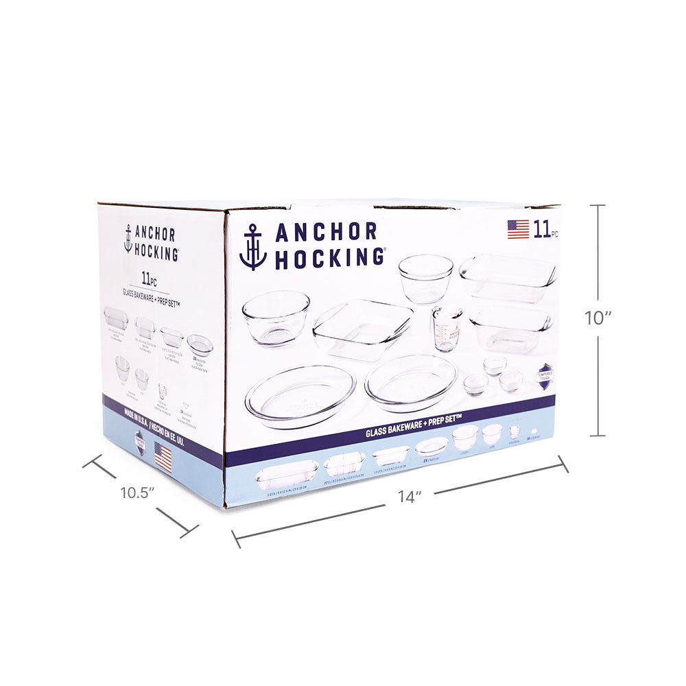 Set 11 Piezas Vidrio Hornear Preparar Anchor Hocking 1 un