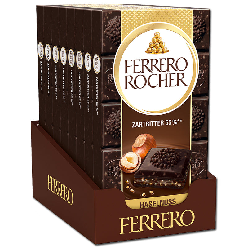 Barra Chocolate Negro Avellana Ferrero Rocher 8 x 90 g