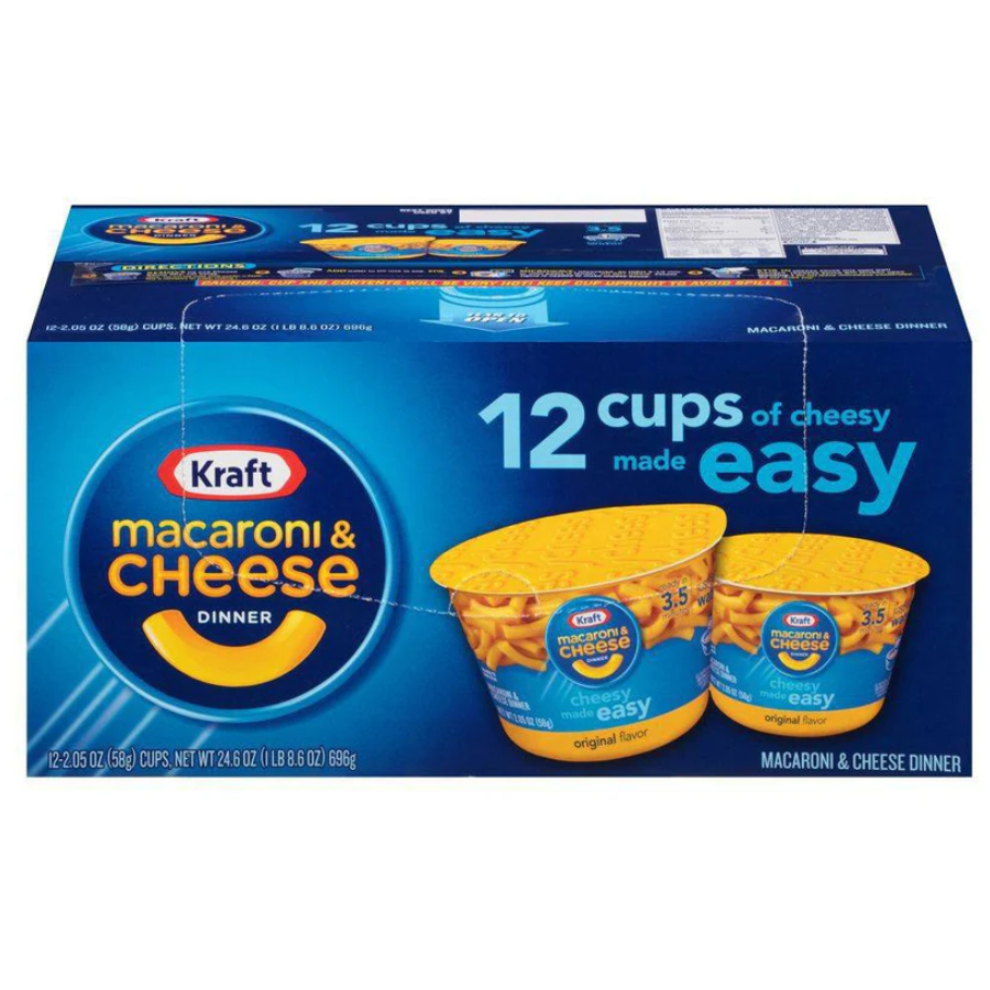 Macarrones con Queso Pocillo Kraft 12 un x 58 g