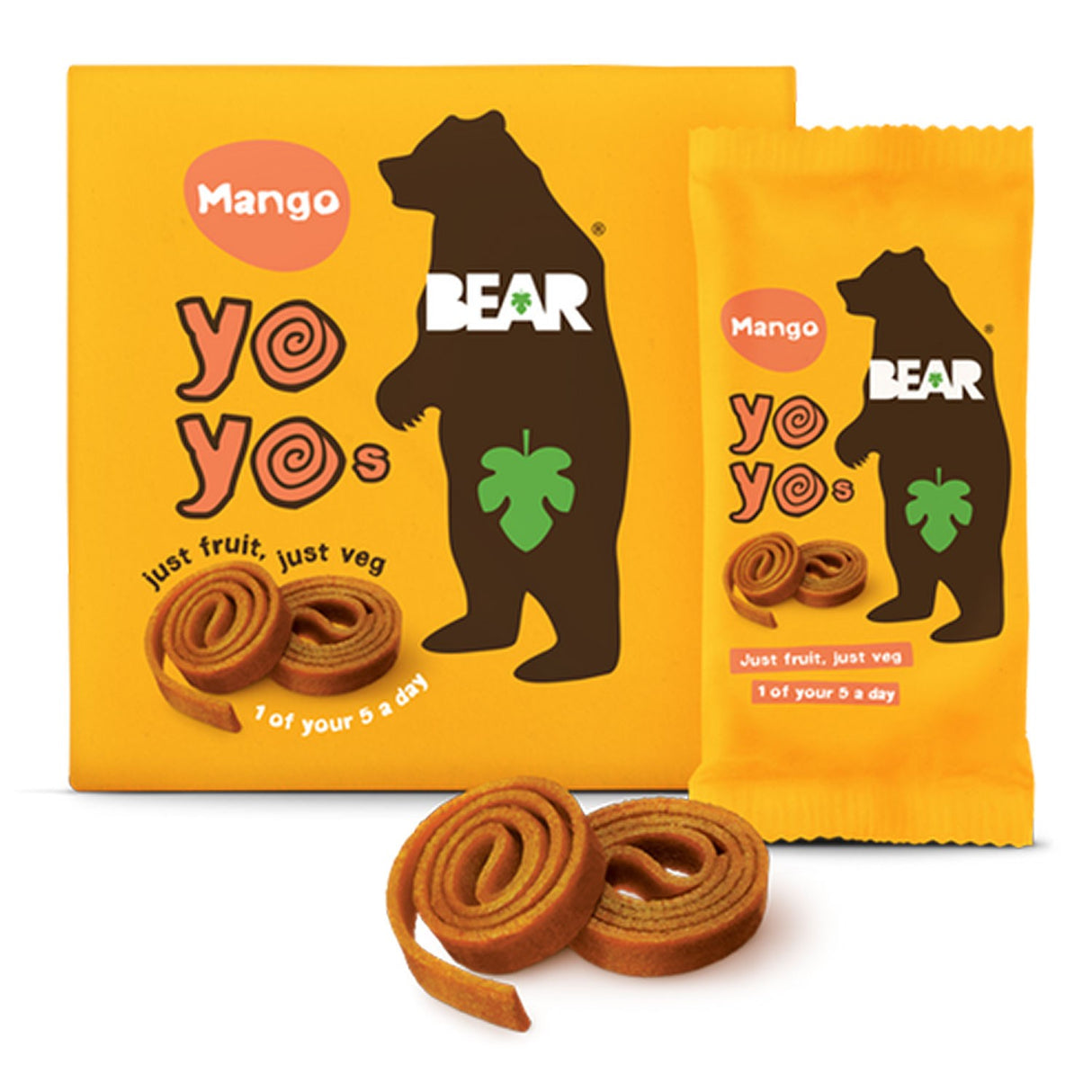 Barra Fruta Deshidratada Mango Bear 5 x 20 g