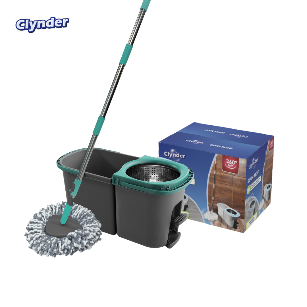 Set Mopa con Pedal Spin Triangular Gris Oscura Clynder 1 un