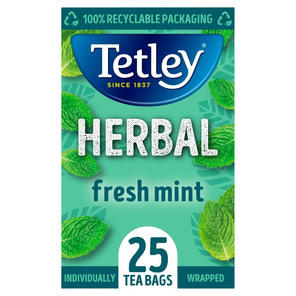 Té de Hierbas Menta Fresca Tetley 40 g 25 un