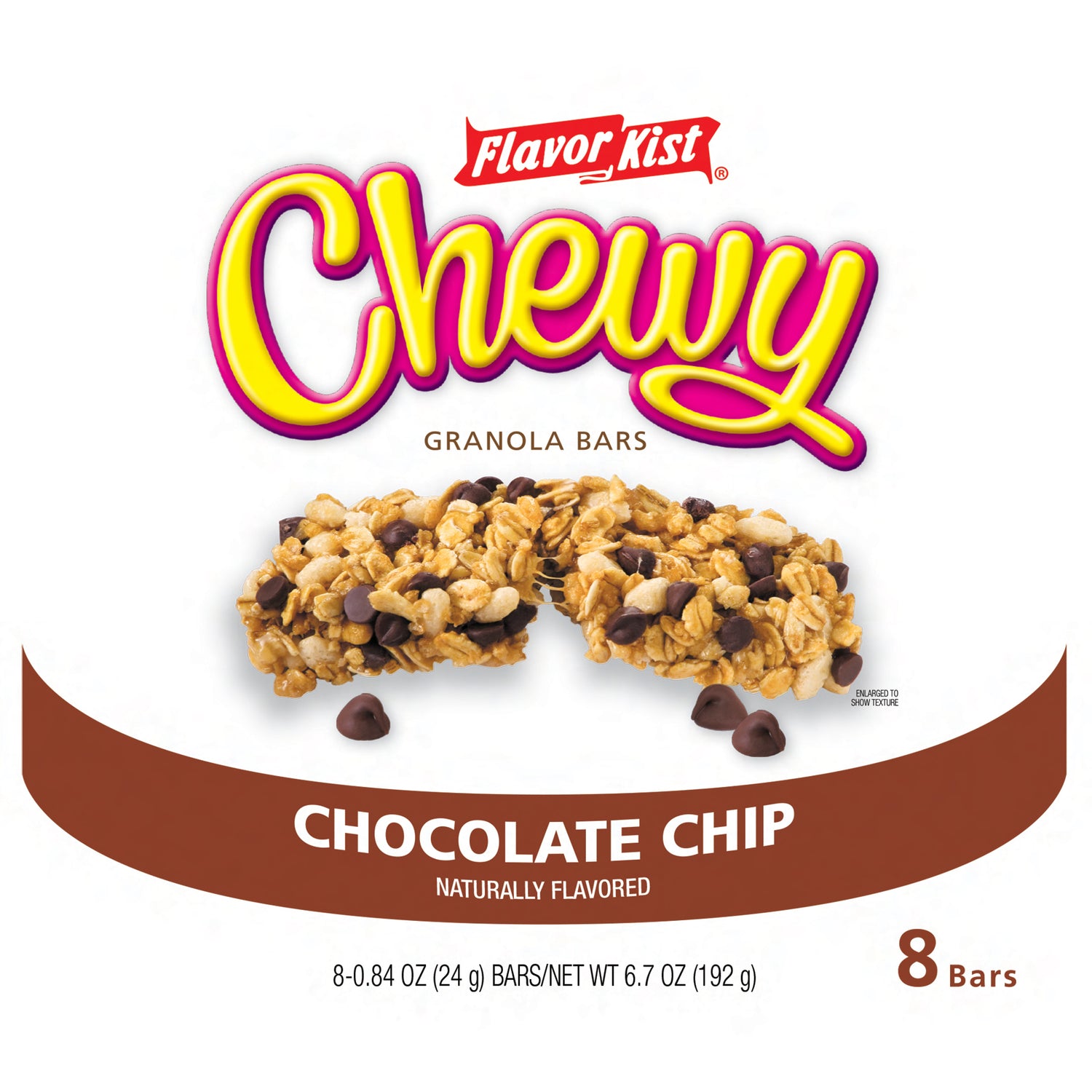 Barritas de Granola Chewy Chips Chocolate Flavor Kist 8 un x 24 g
