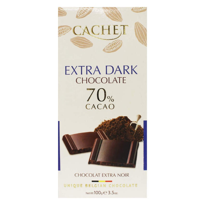 Barra Chocolate Extra Negro 70 Cachet 12 x 100 g