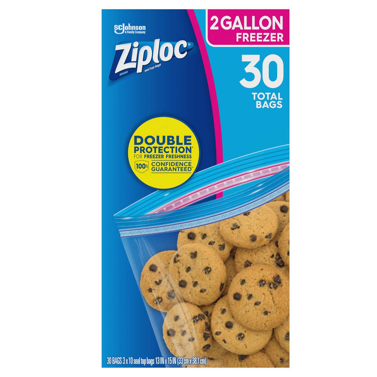 Bolsas Herméticas Freezer 33 x 38 cm Ziploc Pack 3 x 10 un