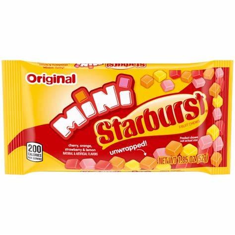 Masticables Minis Single Starburst 24 x 52 g