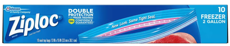 Bolsas Herméticas Freezer 33 x 38 cm Ziploc 10 un