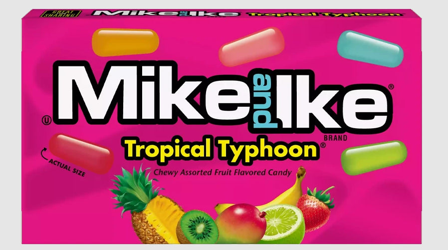 Masticables Tropical Typhoon Theater Mike and Ike 12 x 120 g