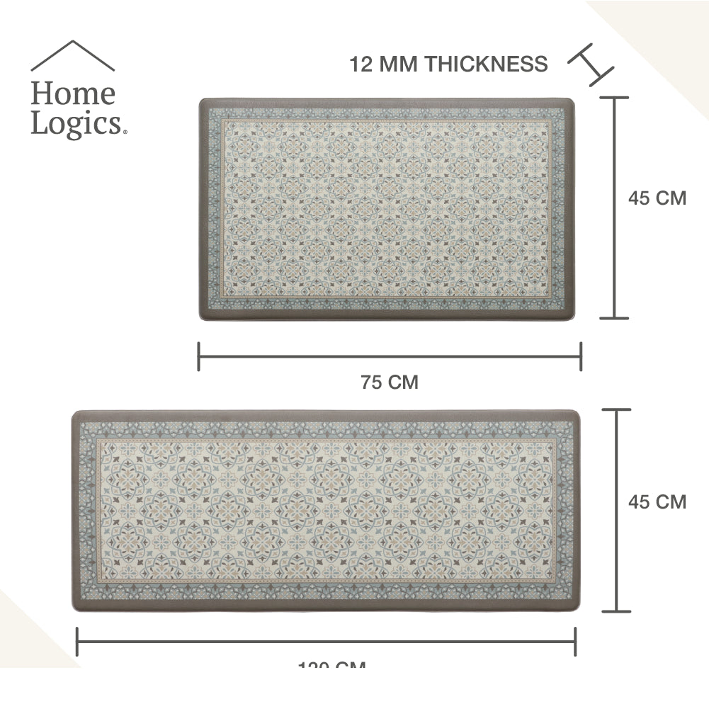 Set de 2 Alfombras Anti Fatiga Gris 12 mm Home Logics 1 un