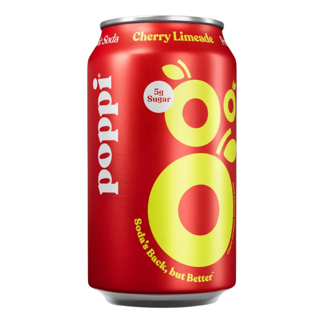 Bebida Prebiotic Cherry Limeade Lata Poppi 355 ml