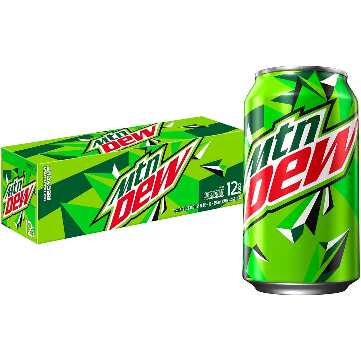 Bebidas Lata Mtn Dew 12 un x 355 ml