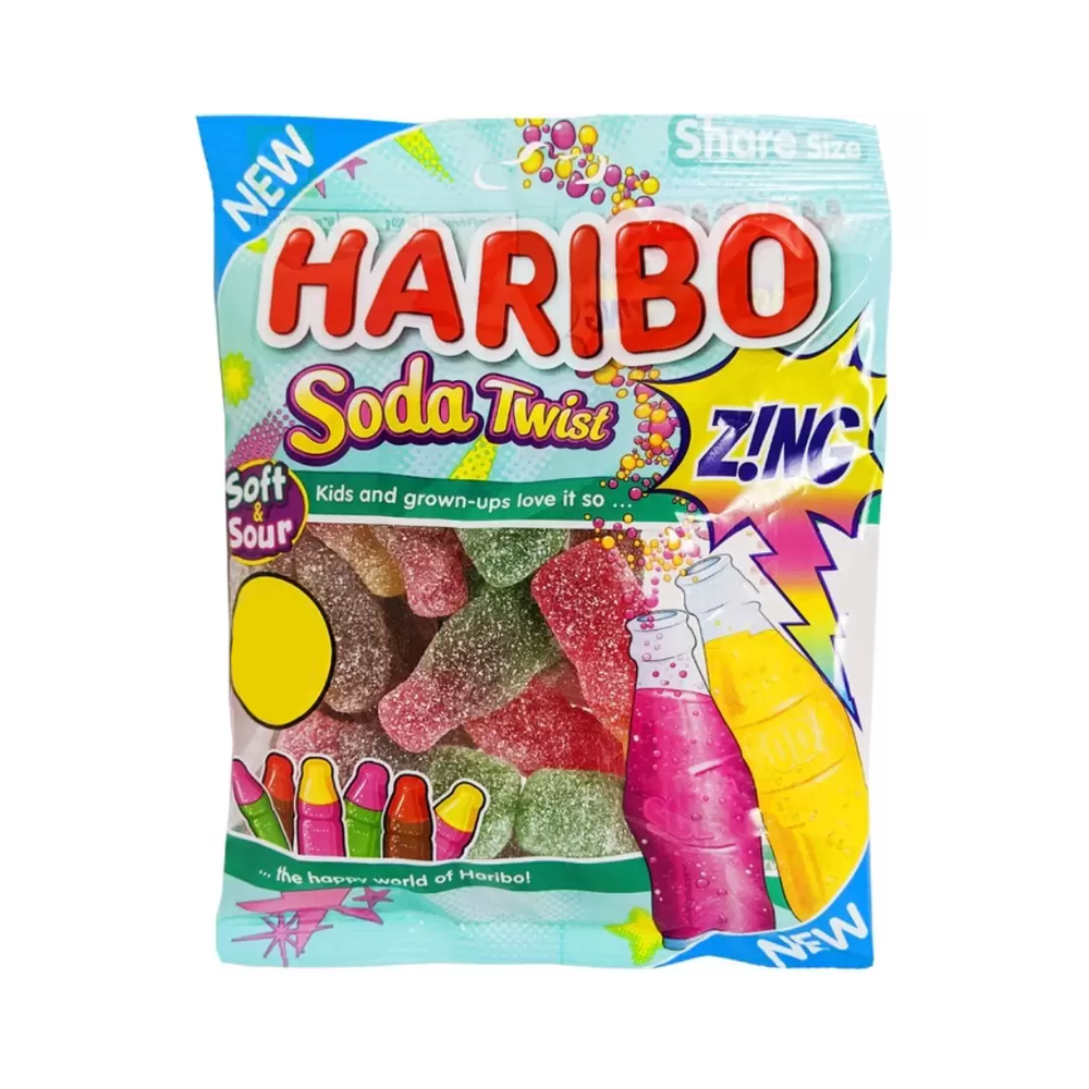 Gomitas Soda Twist Zing Haribo 12 x 176 g