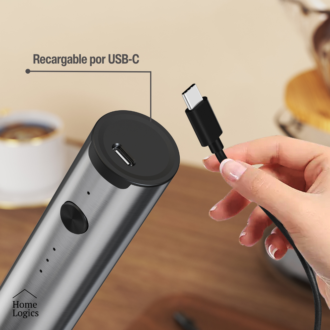 Espumador de Leche Recargable de Mano Home Logics 1 un