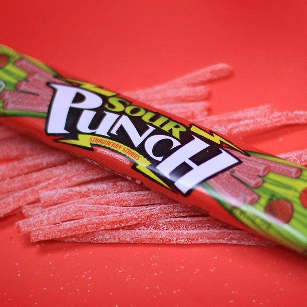 Gomitas Ácidas en Tubos Frutilla Sour Punch 24 un x 57 g