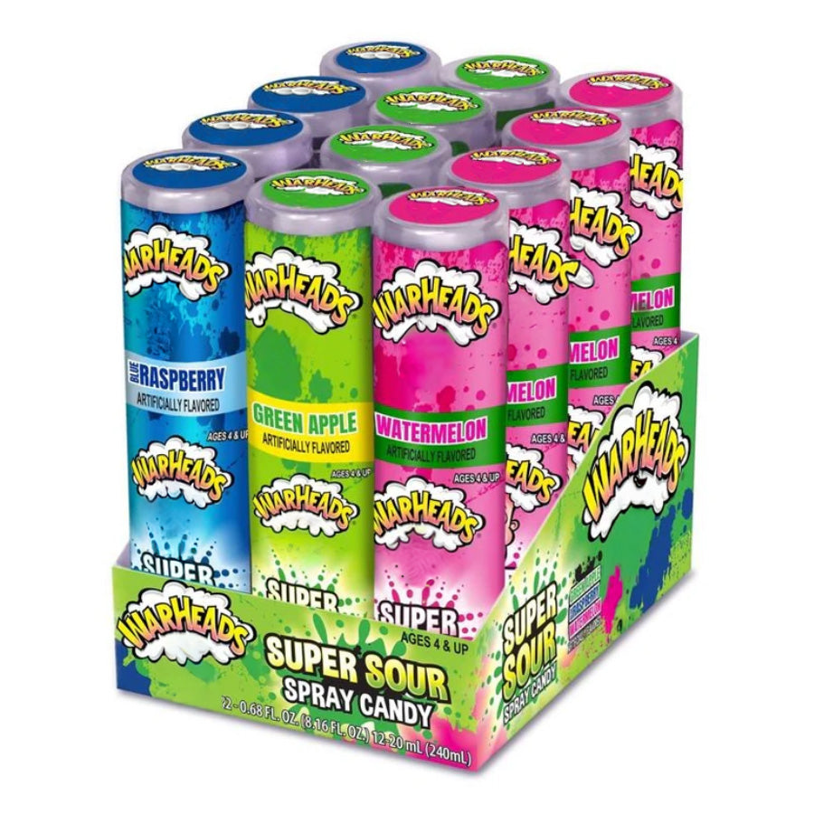 Masticables Super Sour Spray Warheads 12 un x 20 ml