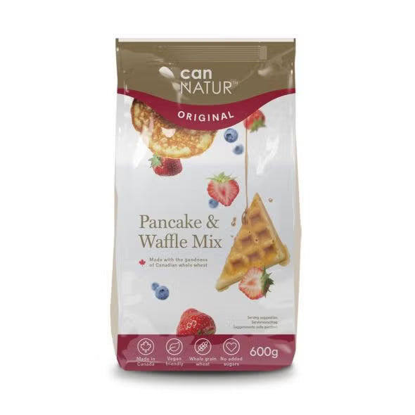 Mezcla Pancake y Waffle Harina Integral Original can-NATUR 600 g
