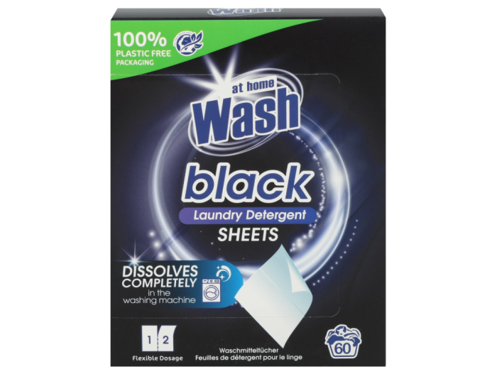 Detergente en Hojas Ropa Negra At Home 30 un