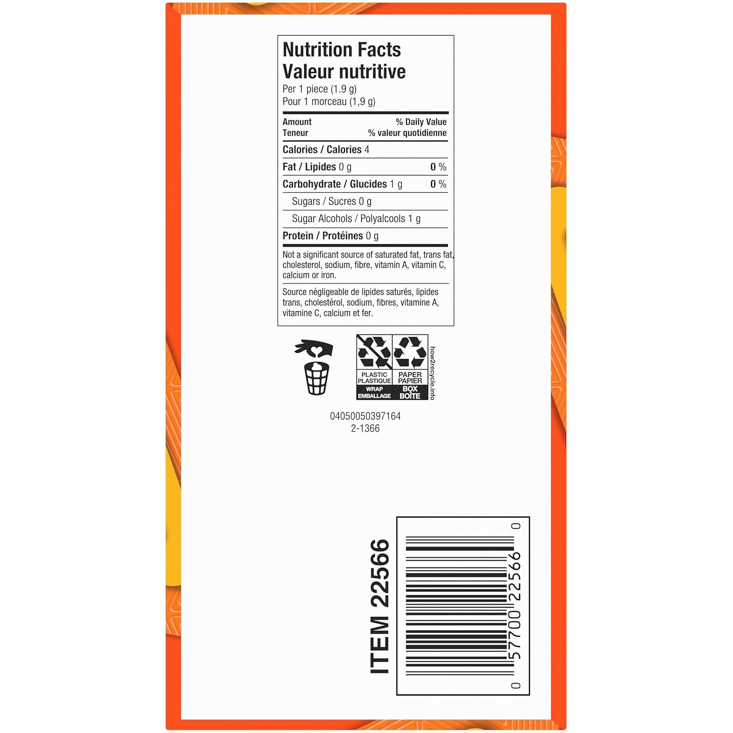 Chicles sin Azúcar Tropical Trident 12 x 14 un