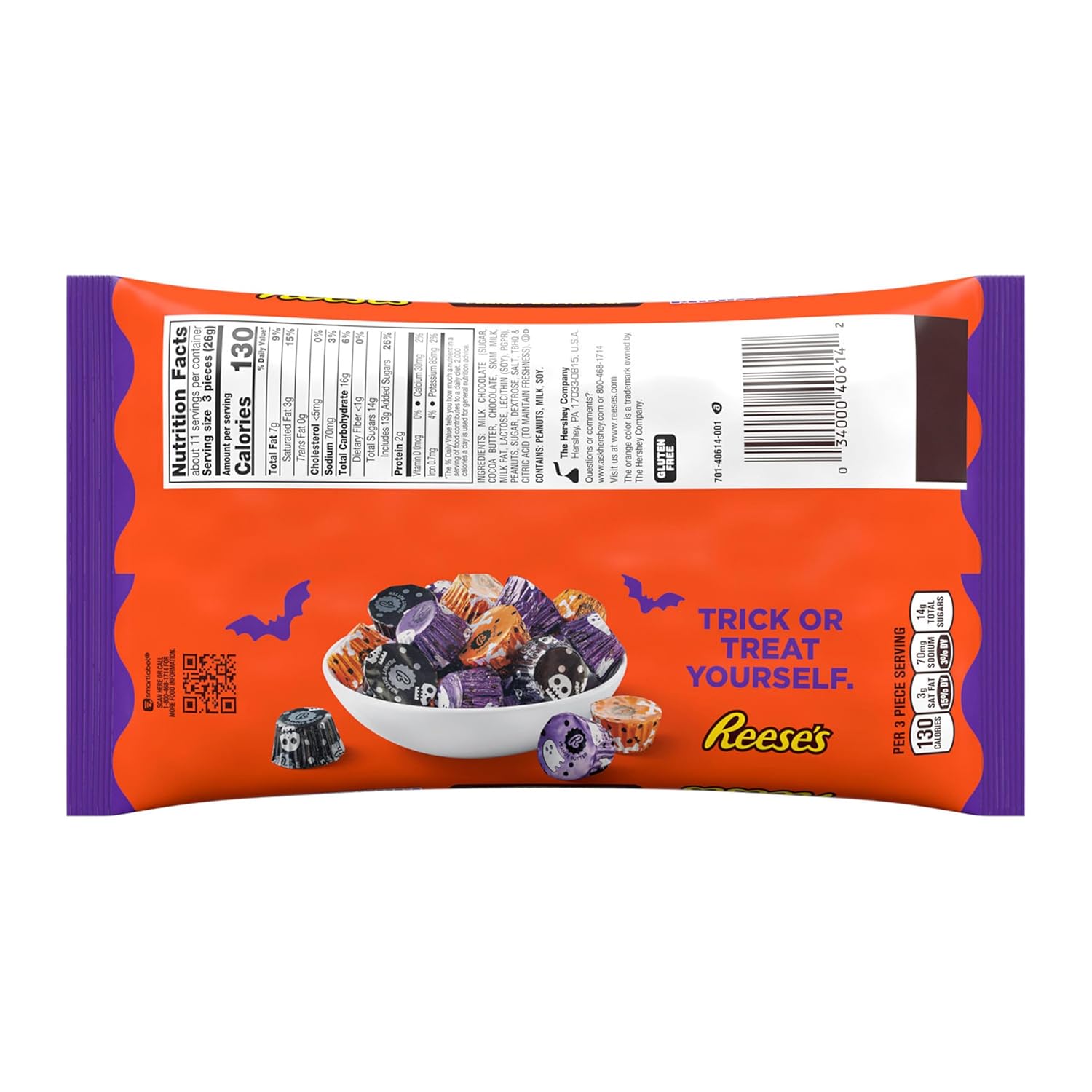 Chocolates Halloween Peanut Butter Cup Reese's Mini 280 g