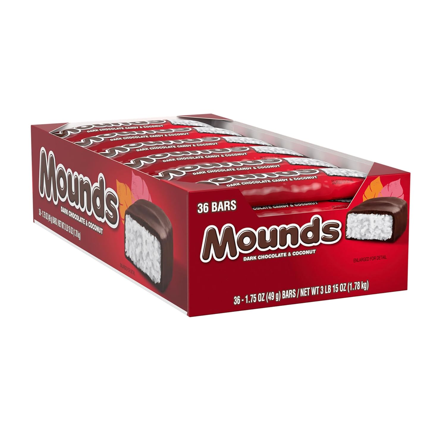 Barrita de Coco con Chocolate Negro Mounds 36 x 49 g