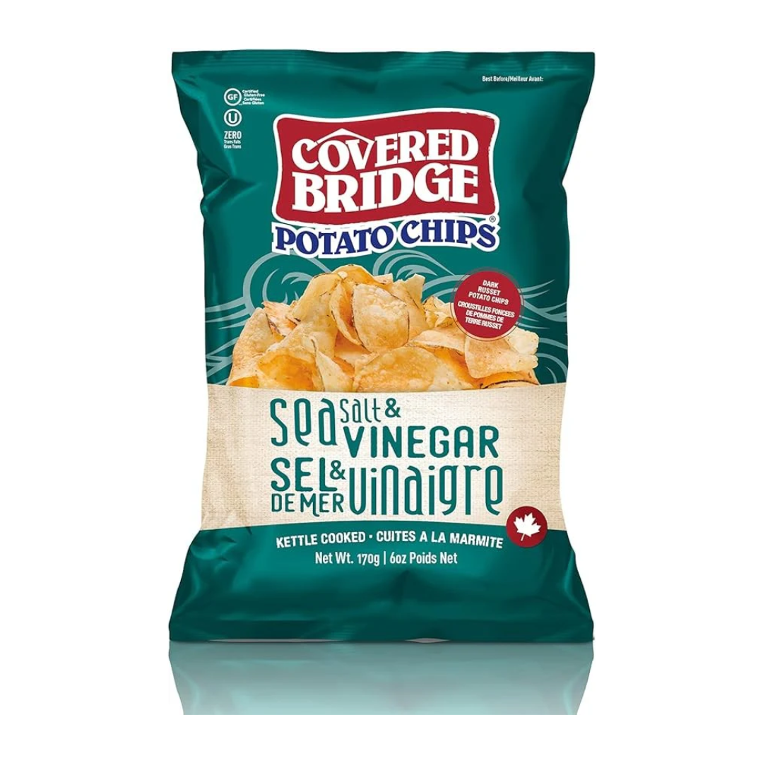 Papas Fritas Sal de Mar y Vinagre Covered Bridge 170 g