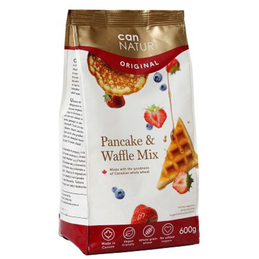 Mezcla Pancake y Waffle Harina Integral Original can-NATUR 600 g