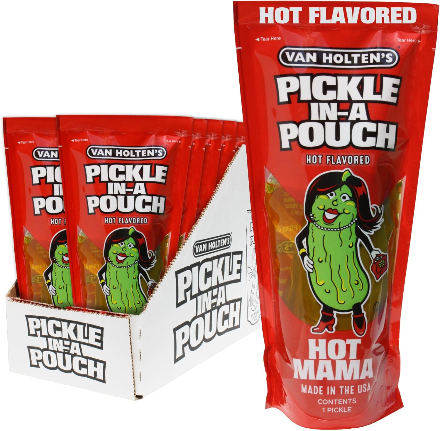 Pepinillos Hot Mama Dill Van Holten's 12 x 255 g