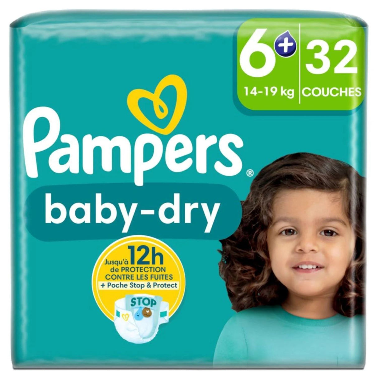 Pañales Baby Dry S6 Pampers 32 un