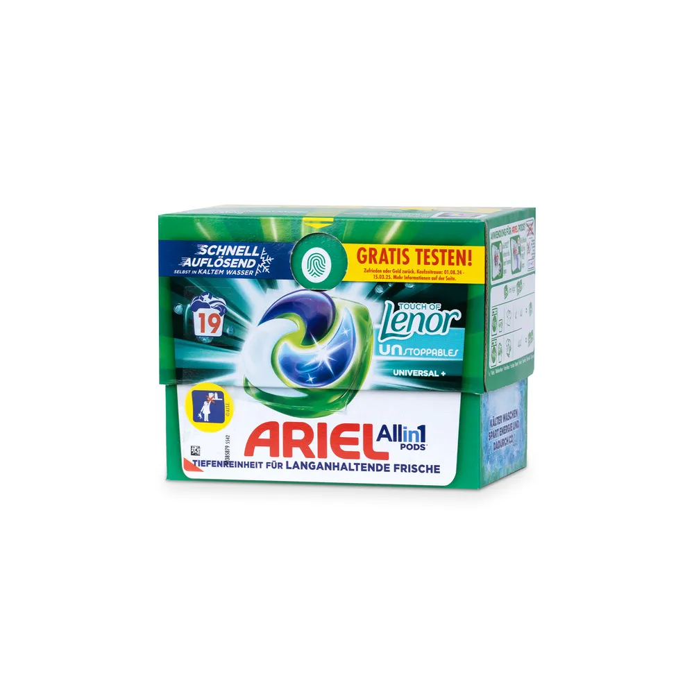 Detergente en Cápsulas All in 1 con Lenor Ariel 19 un