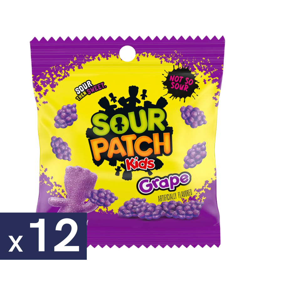 Gomitas Uva Sour Patch Kids 12 x 101 g