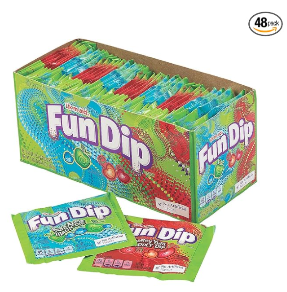 Caramelo Fun Dip Manzana Cereza Lik-m-aid 48 x 12.1 g
