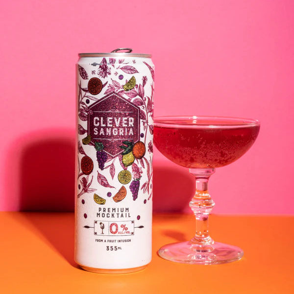 Bebida Mocktail Sangría Lata Clever 12 x 355 ml