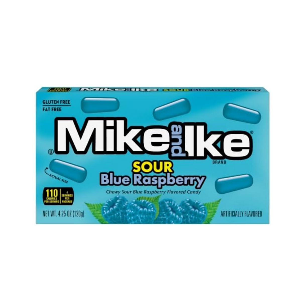 Masticables Sour Blue Raspberry Mike and Ike 120 g