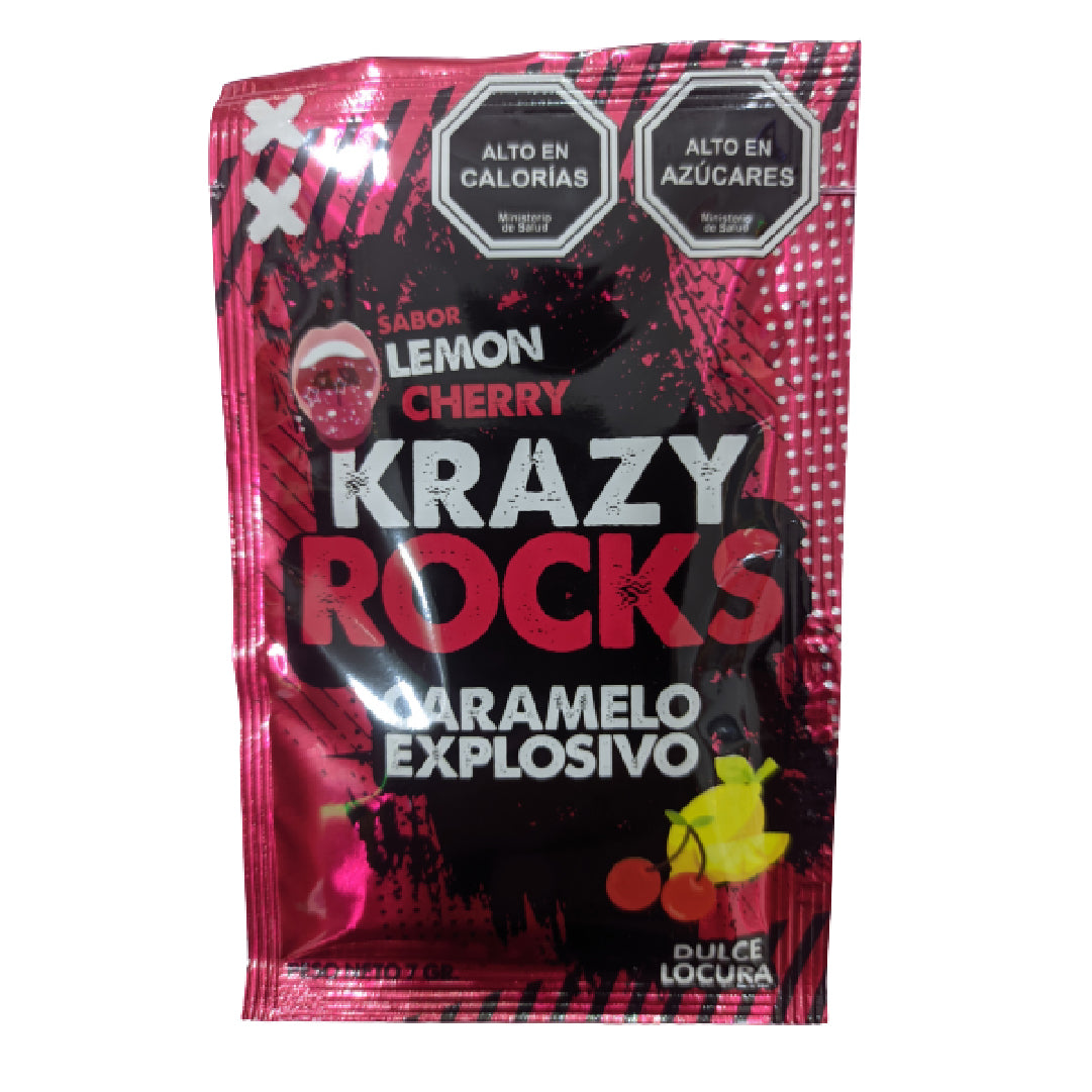 Caramelos Limón Cereza Krazy Rock Dulce Locura 7 g