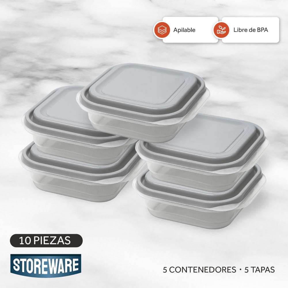 Set 5 Contenedores 700 ml Storeware 1 un