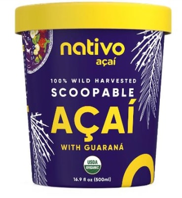 Acaí con Guaraná Scoopable Nativo 500 ml