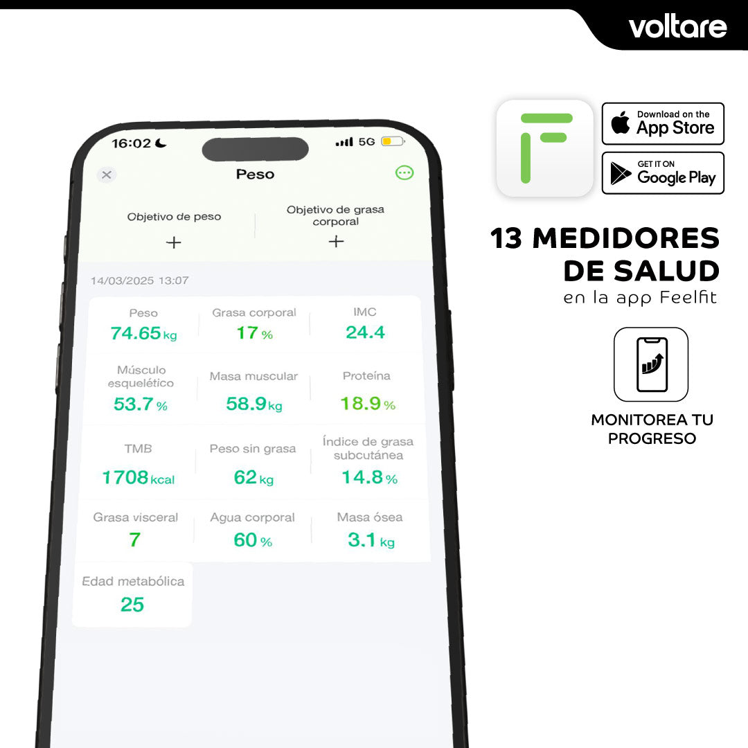 Balanza Corporal Digital Inteligente Voltare 1 un
