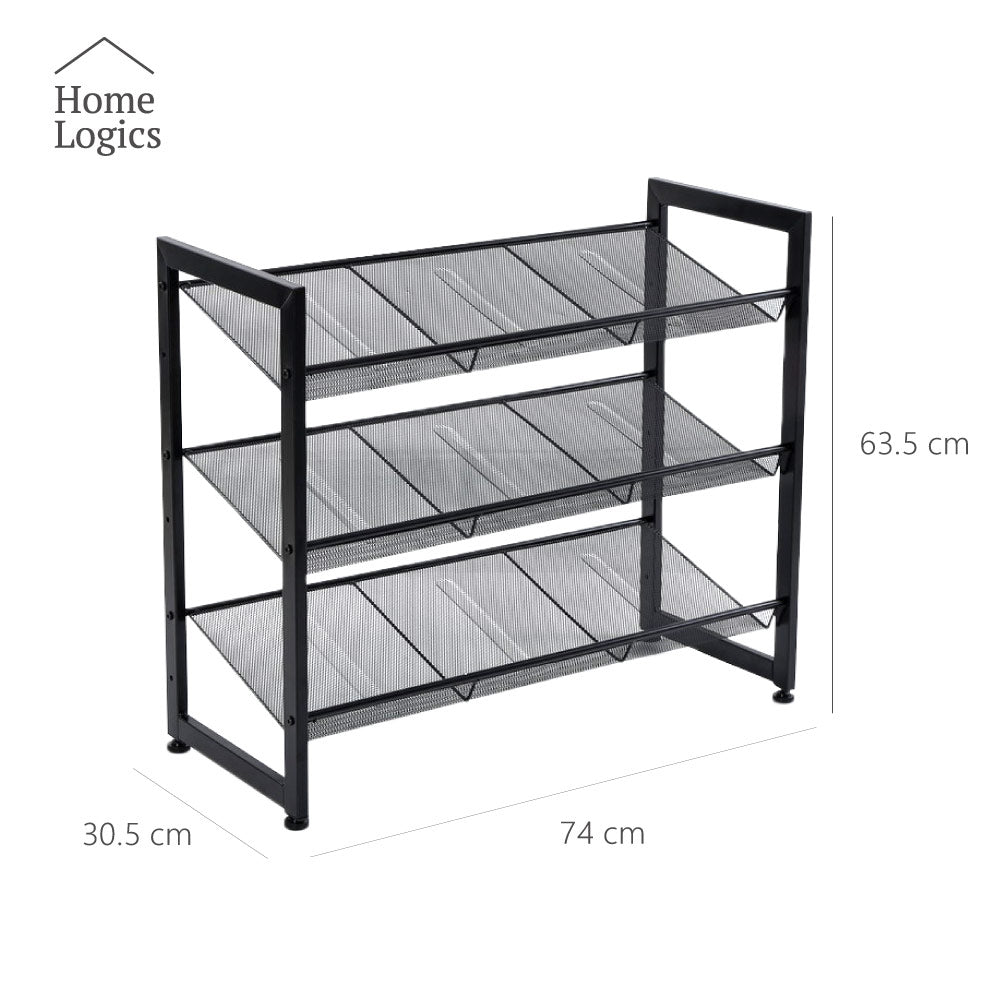 Rack Organizador Zapatos 3 Niveles Black Home Logics 1 un