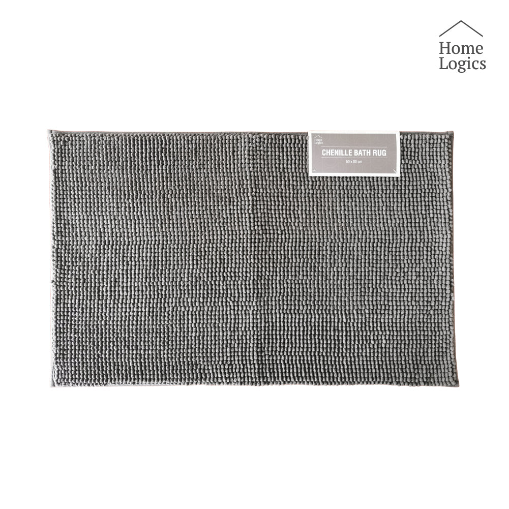 Mat de Baño Chenille Dark Gray 50 x 80 Home Logics 1 un