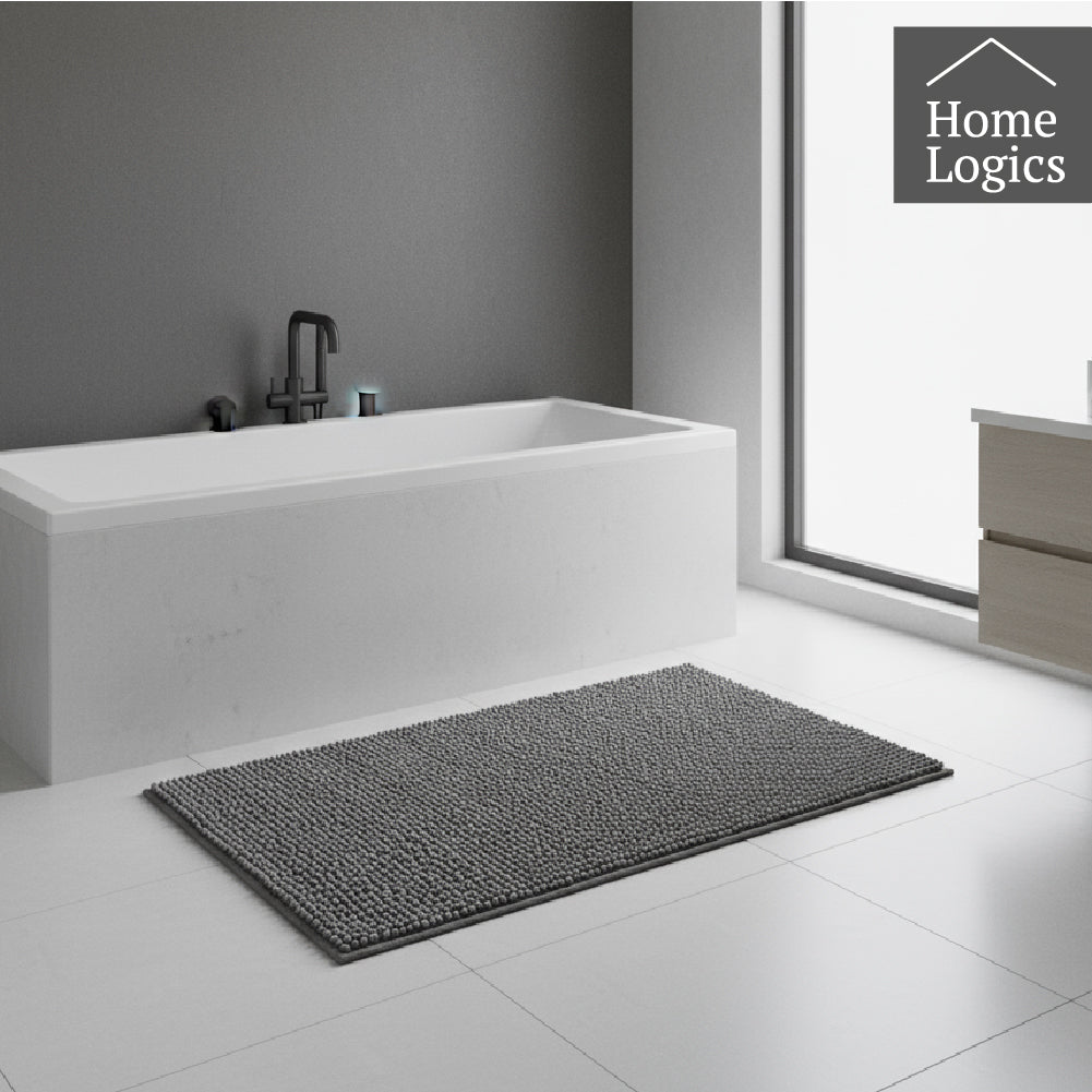 Mat de Baño Chenille Dark Gray 50 x 80 Home Logics 1 un