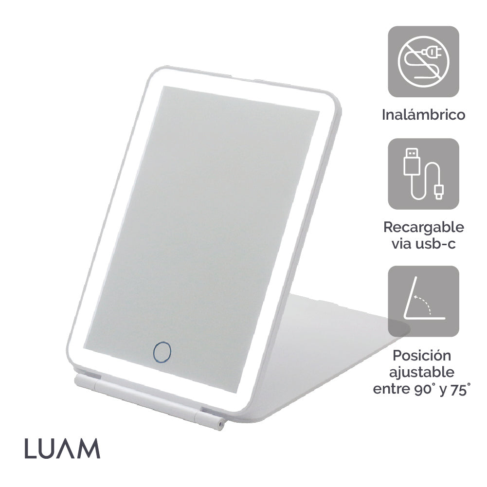 Espejo Maquillaje Portátil Led Luam 1 un