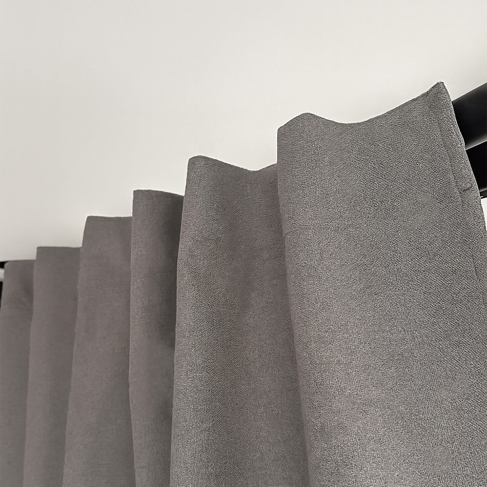 Cortina Blackout Textura Lino 145 x 250 cm Gray Blair Home 1 par