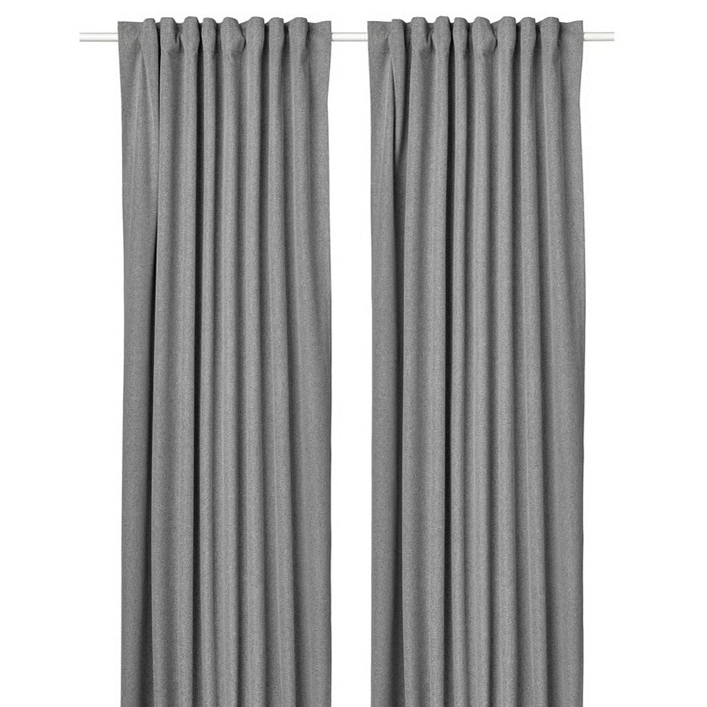 Cortina Blackout Textura Lino 145 x 250 cm Gray Blair Home 1 par
