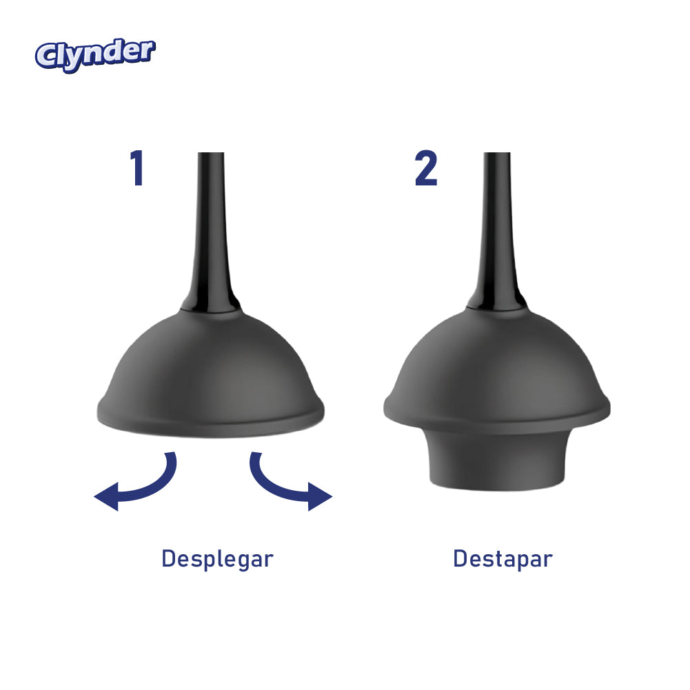 Set Sopapo con Cepillo Inodoro Black Clynder 1 un