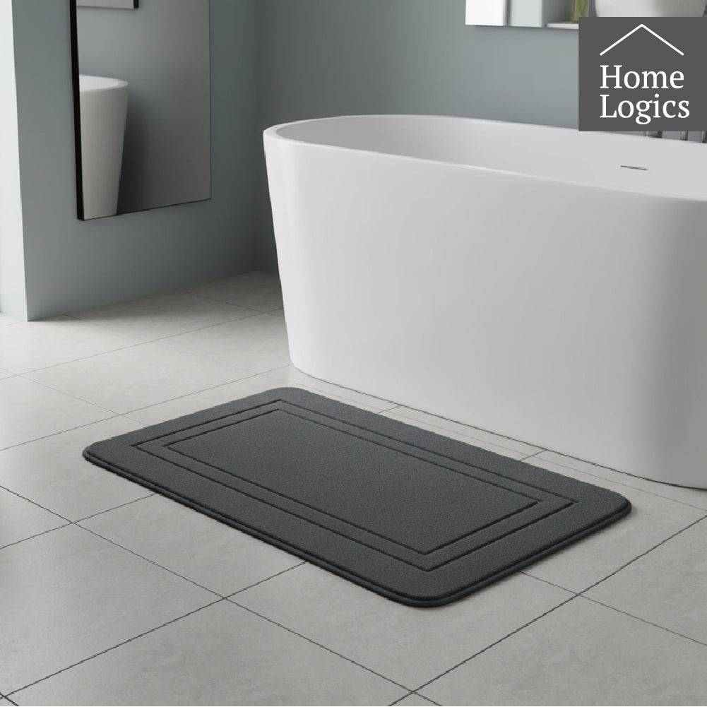Alfombra Baño Memory Foam Dark Grey 50 x 80 cm Home Logics 1 un