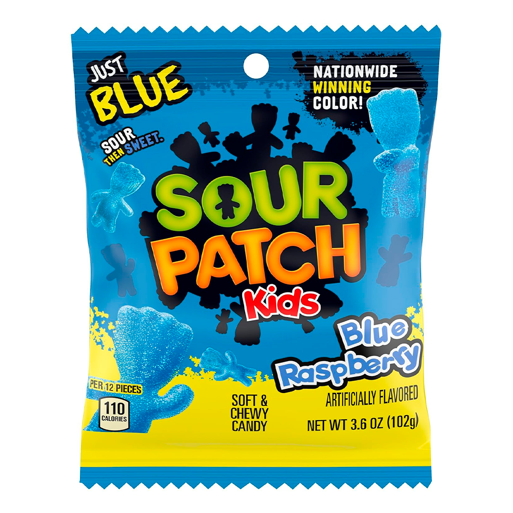 Gomitas Frambuesa Azul Sour Patch Kids 102 g
